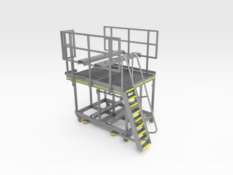 Train Positioner Continuary Roller Access Platform