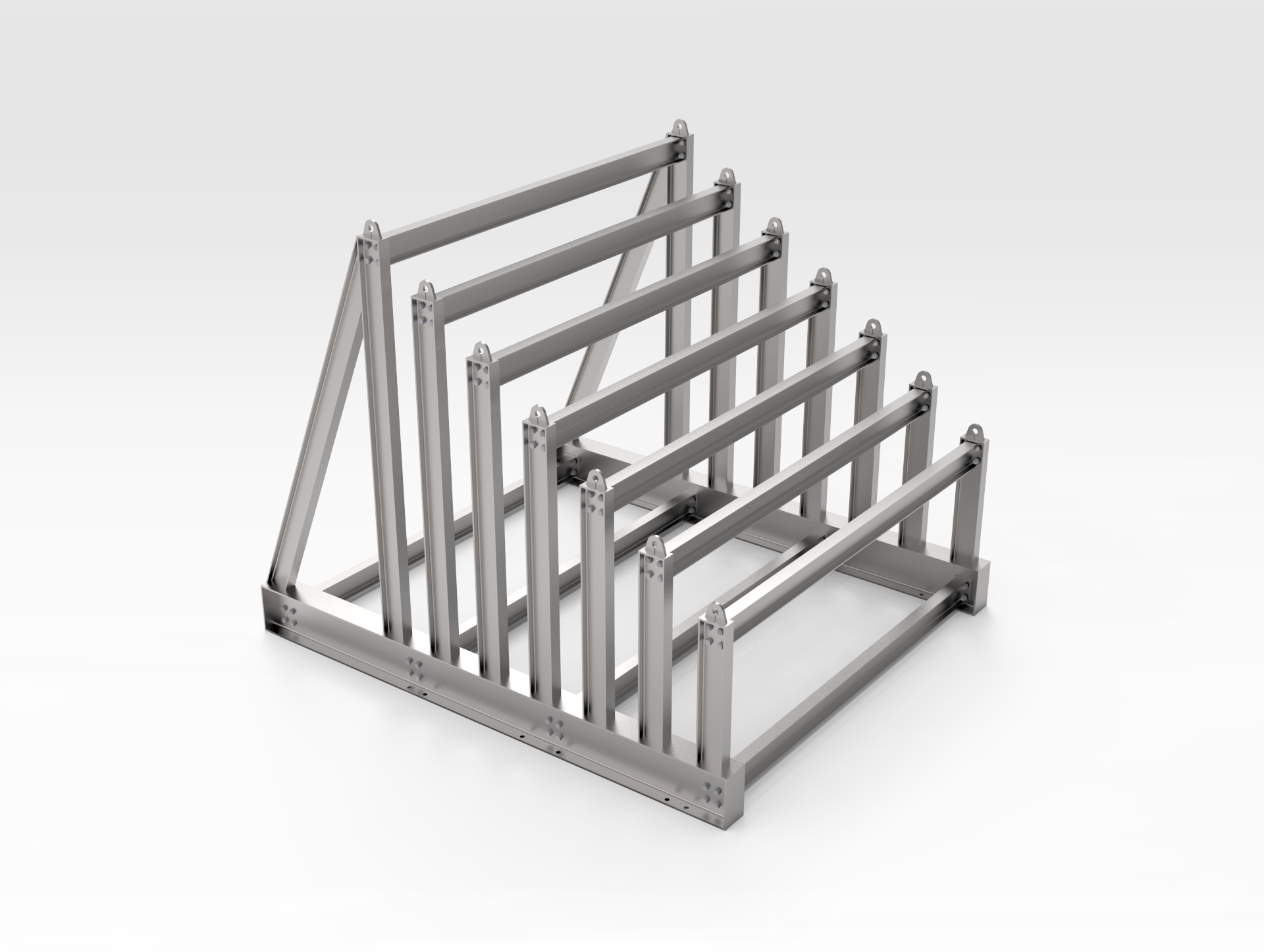 Half Sloping Vertical Steel Rack