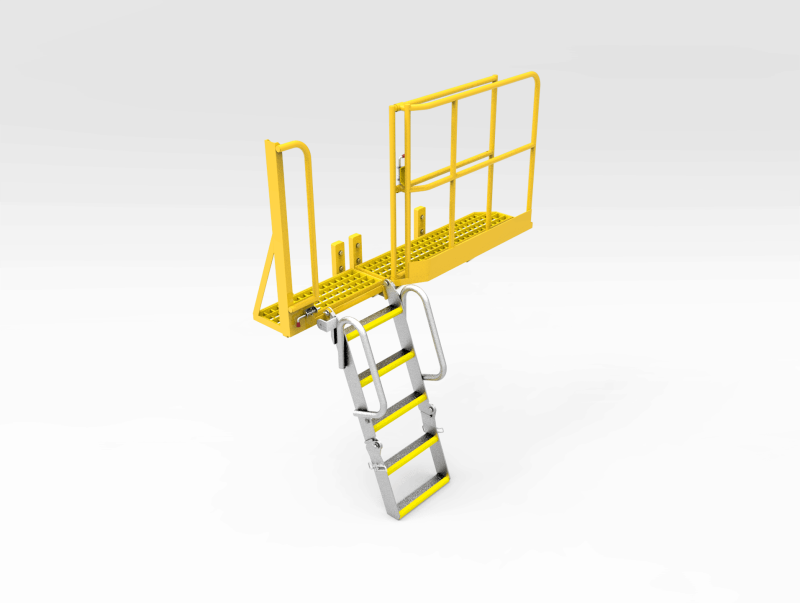 Komatsu 830e Engine Bay Access Platform and Ladder