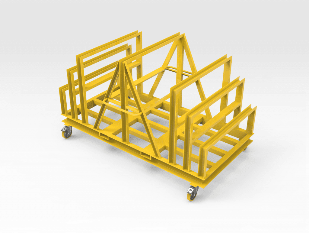 Steel Plate Rack On Wheels