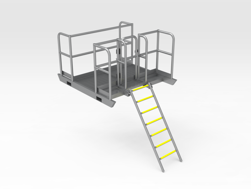 Trench Access Platform And Ladder