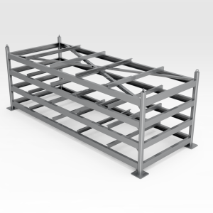 Flat Plate Steel Storage Rack - Long