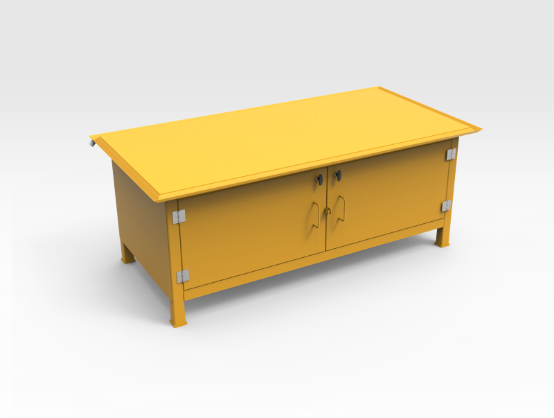 Work Bench With Enclosed Storage