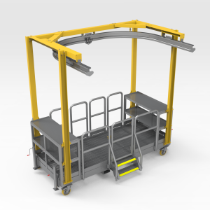 Monorail For Wheel Service Platform - Extended Rear
