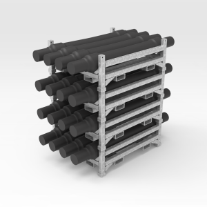 5504305 Galvanised Axle Stands - STACKED FR