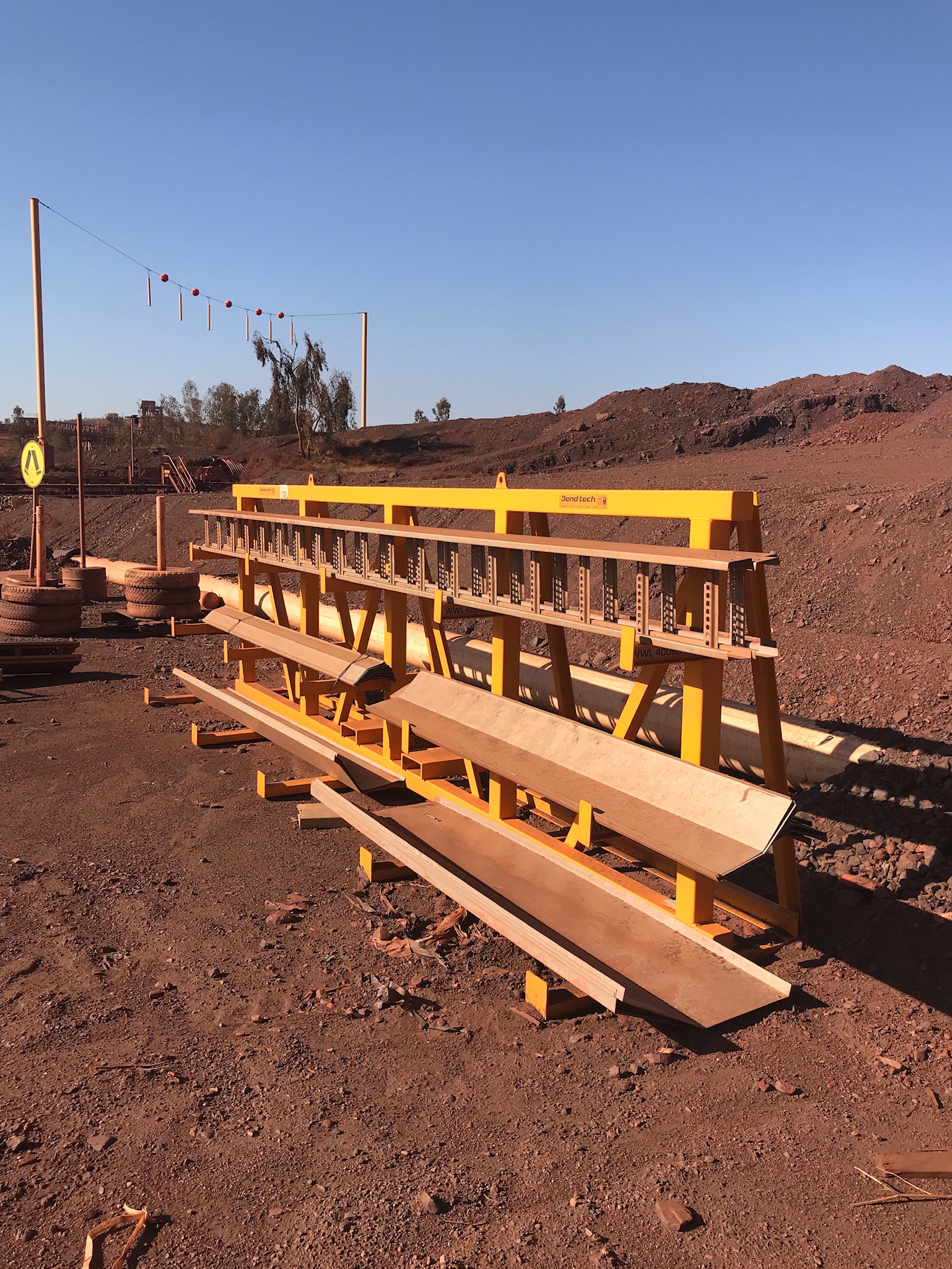 Pipe rack on site